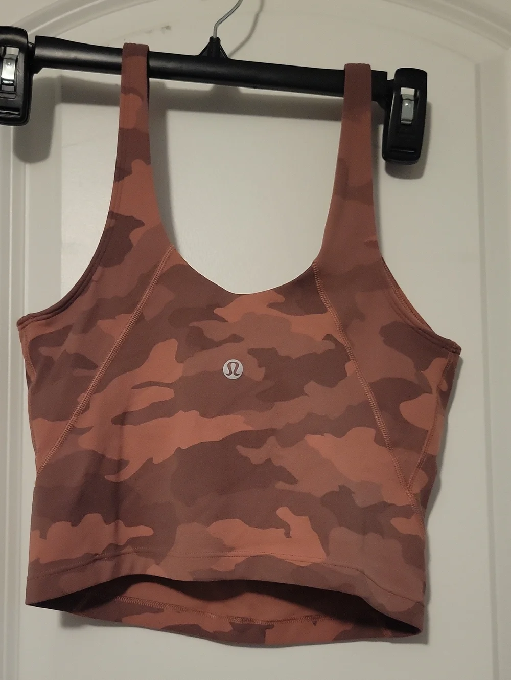 lululemon Nulu athletica Rust Camo Crop Tank Top
